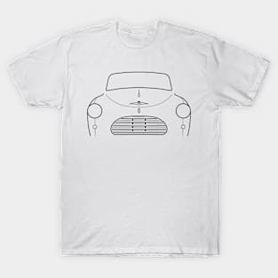 Austin A40 Sports 1950s classic car black outline graphic T-Shirt